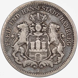 1878-J 2 Mark Hamburg ~ USA ~ KM#604 - Bild 1 von 2