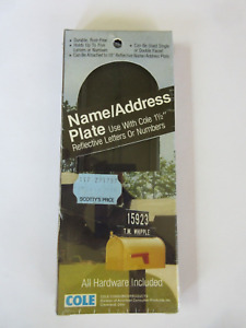 Cole Post Office Box House Name Plate Address NEW SEALED