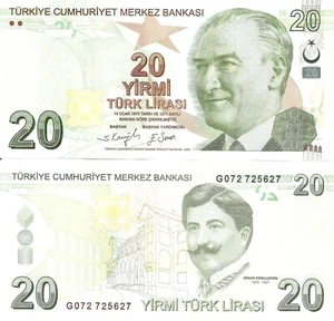 Turkey 20 lire 2009 / [2022] P-224f letter G UNC - Picture 1 of 1