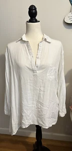 Womens Pullover Tunic Top Ladies Long Sleeve Loose Blouse Med - Picture 1 of 3