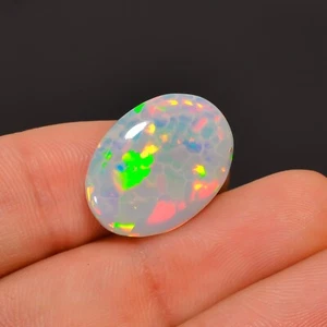 8,5 kt natürlicher äthiopischer Opal Cabs ovale Form loser Edelstein 18 x 13 x 5 mm - Bild 1 von 5