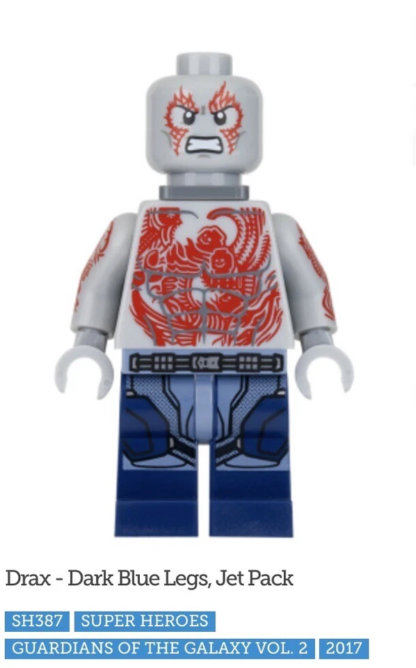 🔸DRAX - Lego Marvel Super Heroes SH387, Set 76081, Exclusive Minifigure - Immagine 1 di 1