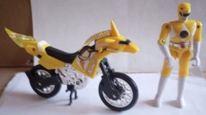 Lote de figuras de acción y bicicleta Thunder Mighty Morphin Power Rangers Yellow Ranger MMPR - Imagen 1 de 14