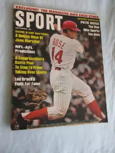 Revista de béisbol deportiva de septiembre 1967 cubierta de Pete Rose Lou Brock Marichal ¡sin etiqueta! - Imagen 1 de 5