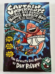 Captain Underpants and the Big Bad Battle of the Bionic Booger Boy Part 2 SIGNED - Picture 1 of 8