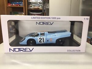 1:18 NOREV racing car GULF PORSCHE 917K Siffert Redman 1970 Le Mans race 1/1,000