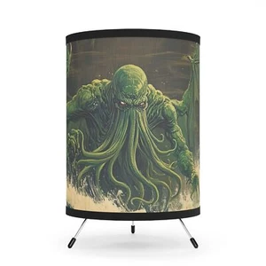 Cthulhu Tripod Lamp - Unique Home Decor for Mystical Vibes, Gift for Fantasy - Picture 1 of 8