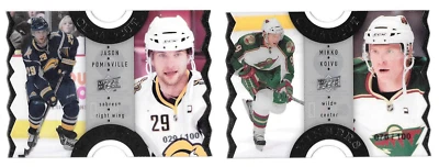 Lot of 2 2007-08 Upper Deck Clear Cut Winners Jason Pominville Mikko Koivu /100 - Image 1 of 2
