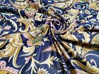 Robe de couture femme indienne en tissu coton bleu et doré 10 mètres couture florale