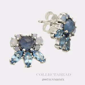 Authentische Pandora Silber Muster Frost mehrfarbige Kristall Ohrringe 290731NMBMX - Bild 1 von 1