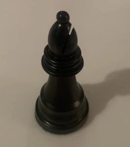 Vintage Gallant Knight Chessmen Chess Bishop Replacement Black Bishop Chicago - Picture 1 of 3