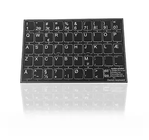Accuratus Professional Keyboard Stickers (DANISH) - Non Transparent Opaque Label - Picture 1 of 1