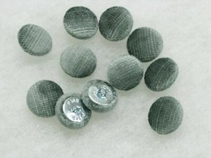 10 SAMT SCHIEFERGRAU KNÖPFE POLSTERUNG MIT SCHLAUFEN 30L = CA. 3/4" oder 19mm B5 - Bild 1 von 3