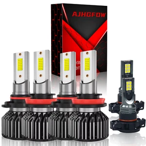 For 2007-2013 GMC Sierra 1500 2500 HD 6x LED Headlights High Low Fog Light Bulbs - Picture 1 of 15