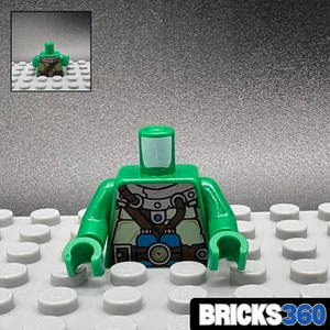 Lego New Green Torso Turtle Shell w/ Gauge and Blue Diving Bottles Pattern Part - Picture 1 of 4