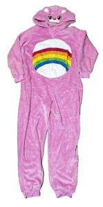 CHEER BEAR Care Bears XXL Union Suit PINK One Piece Costume Pajamas Rainbow - Picture 1 of 9