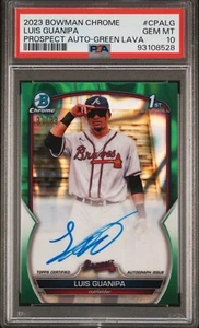 2023 Bowman Chrome Luis Guanipa Prospect Auto Green Lava /99 PSA 10 - Picture 1 of 2