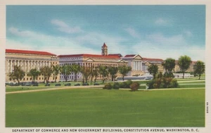 Washington DC Dept. Commerce Government Constitution Ave Vintage Linen Postcard - Picture 1 of 2