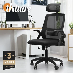 Oikiture Mesh Office Chair Executive Fabric Racing Gaming Seat Tilt Computer - Picture 1 of 8