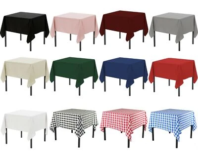 YCC Linens - Square Polyester Tablecloths for Weddings, Parties, and Home Use - Image 1 of 4