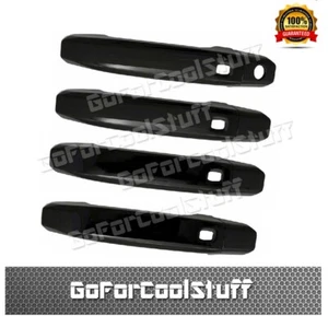 FOR CHEVY Silverado/GMC SIERRA 2019 2020 Black 4 DOOR HANDLE COVER W/ SMART Key - Picture 1 of 1