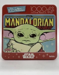 Disney 100 Star Wars Mandalorian Retro Reimagined 1000 Piece Puzzle Baby Yoda - Picture 1 of 1