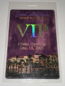 Green Valley Ranch Station Casino Grand Opening VIP Pass Badge Ticket Stub 2001 - Bild 1 von 2