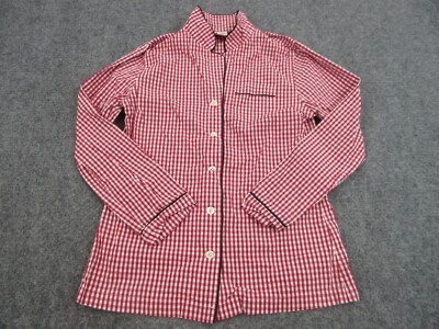 Camisa Brooks Brothers Mujer Adulta Pequeña Roja Cuadros Informal Ropa para Dormir Abotonada Foto 1 de 4