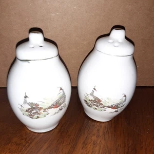 Vintage Porcelain Pheasant Salt And Pepper Shakers GUC - Picture 1 of 4