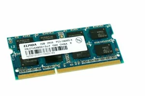 GENUINE ELPIDA LAPTOP MEMORY 2GB 2RX8 PC3-10600 EBJ21UE8BDS1-DJ-F  - Picture 1 of 1