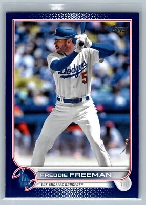 FREDDIE FREEMAN 2022 Topps Update - Royal Blue #US330 Los Angeles Dodgers - Image 1 of 2
