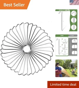 Sturdy 9" Metal Tent Stakes, Garden Stakes - 100 Pack - Picture 1 of 9