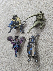 Overwatch Series 4 Colletable Pins By Blizzard Set Genji, Hanzo, Sombra and Ana - Picture 1 of 2
