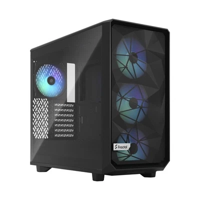 Fractal Design Meshify 2 Lite RGB Black ATX Flexible Light Tinted Tempered Glass - Photo 1/4