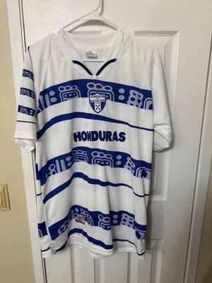 Camiseta deportiva de fútbol Honduras Filippides para hombre blanca cosida cosida bordada Foto 1 de 4
