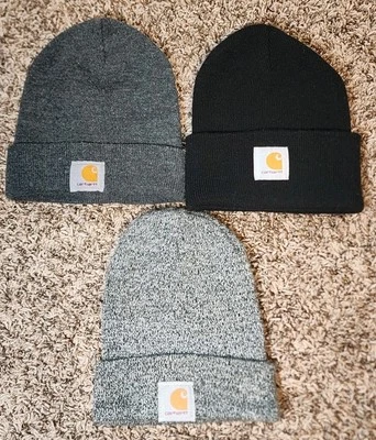 Lote de bonés de inverno Carhartt Beanie pacote com (3) várias cores - Imagem 1 de 4