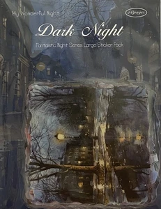 3,5" - "Dark Night" PET Aufkleber - 10 Stück / Paket - Bild 1 von 2