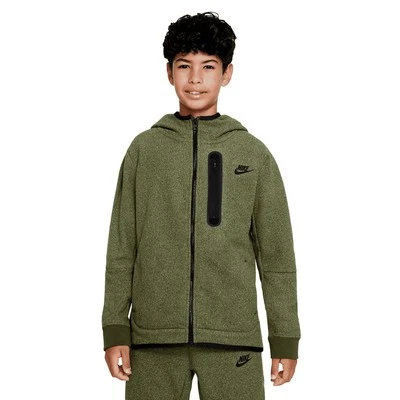 Nike Sportswear Tech Fleece Winterized Full Zip Hoodie Rough Green/Black - Image 1 of 4