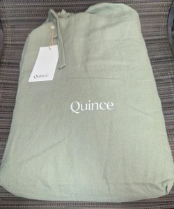 Quince 100% European Linen Duvet 3PC Set Color Willowleaf Full/Queen -NEW- - Picture 1 of 7