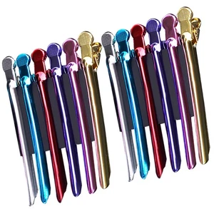 12pcs Hairdressing Clips Colorful Haircut Separate Steel Clips Hairpin Tools - Imagen 1 de 11