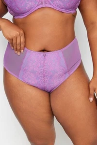 Yours Curve Women's Plus Size Lace Detail Briefs - Picture 1 of 7