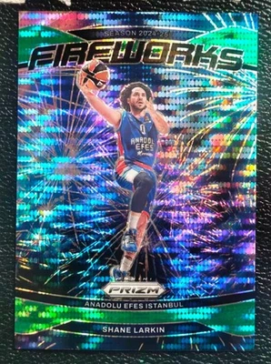 Pulsar verde de fuegos artificiales Shane Larkin 2024-25 Panini Prizm Euroliga/25 #9 Foto 1 de 2