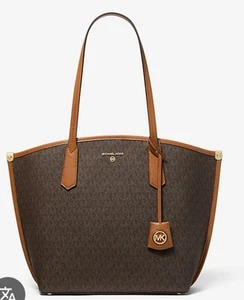 Michael Kors Jane Large Canvas Tote Bag in Natural - Picture 1 of 12