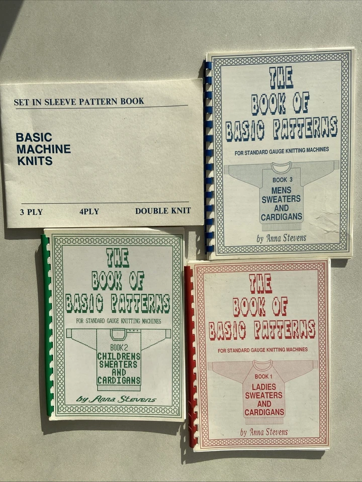 Machine Knitting Basic Pattern Books Anna Stevens & more. Children, Ladies, Men - Image 1 of 3