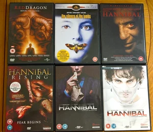 Hannibal Lecter 6x DVD Collection Red Dragon Silence Rising Series 1&2  R2 - Foto 1 di 1