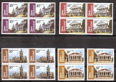NEW ZEALAND #744-747 1982 Early Architecture Block of 4 Set MNG - Image 1 of 2
