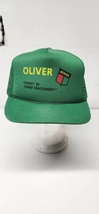 Gorra de malla verde Oliver Tractor Farm Trucker Snapback de colección  - Imagen 1 de 9
