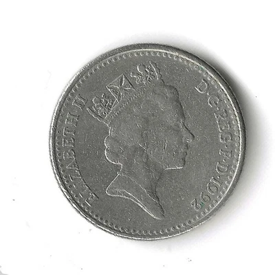 1992 Great Britain Queen Elizabeth II D.G REG F.D - Lion Coin- C-0007 - Image 1 of 2