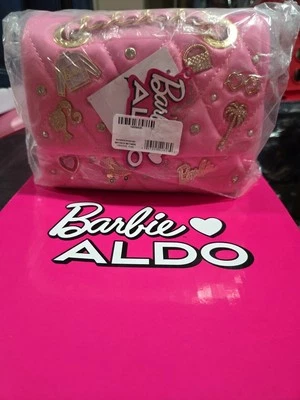 Bolso Bandolera Aldo X Barbie Acolchado Hinchado Rosa con Silueta Clásica (NUEVO) Foto 1 de 2