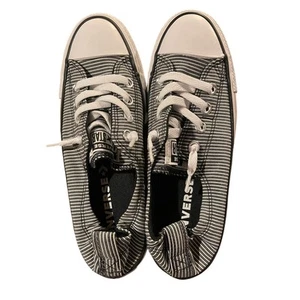 Converse CTAS Shoreline Slip on Women's 7 1/2 Black & White Striped Low Top New - Picture 1 of 5